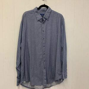 JOE Joseph Abboud Men's Size XLT Slim Fit Blue Long Sleeve Dress Casual Shirt